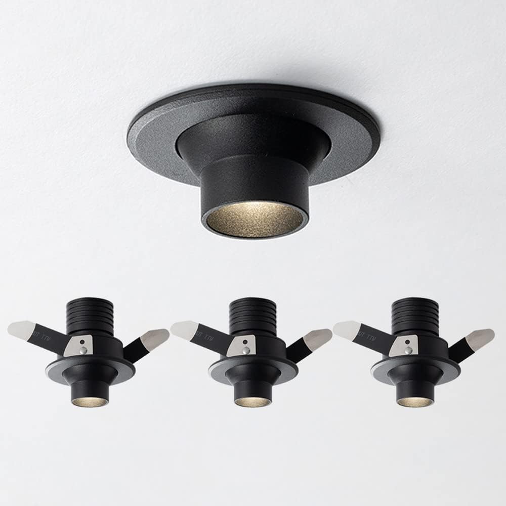 Spotlight 5w Eyeball Light 4 Packs Flush Mount Ceiling, Recessed Down Lighting Fixture Directio l Spotlights for Gallery Living Room