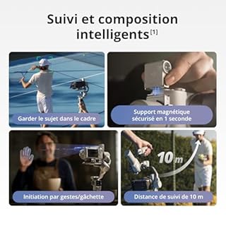 DJI RS 4 Mini Bundle, stabilisateur de nacelle pour caméra Canon/Sony/Panasonic/Nikon/Fujifilm, Verrouillage Automatique des Axes, Charge utile de 2 kg, nacelle de caméra, poignée de malette