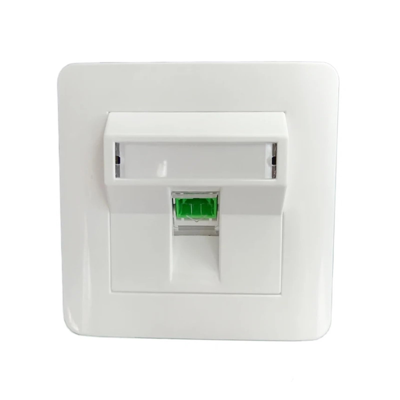 Plaque murale blanche coudée for fibre optique SC, prise réseau fibre optique, coupleur LAN SC simplex 86 x 86 mm(1 Port SC APC)