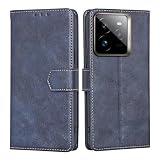 RankOne Cover per Realme GT 7 Pro (6.78" Inches), Custodia Flip Pelle Portafoglio, Magnetica Libro Bumper Cover Case - Blu