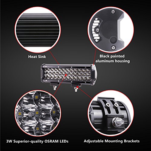 Northpole Light 9 Inch 108W Spot Led Light Bar Triple Row Led Work Lights Waterproof Driving Fog Lights For Off-Road, Truck, Car, Atv, Suv, Jeep #TOP2