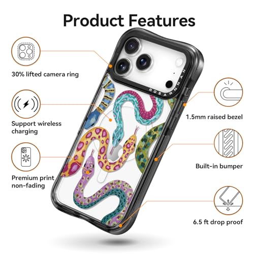 Coque iPhone Pro Max serpent compatible Magsafe protection antichoc 6m