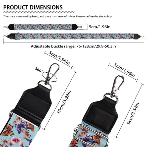 Image of Adjustable Purse Strap for Women, Crossbody Wide Handbag Strap Replacement, Sturdy Bag Strap with Silver Hardware