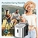 EUHOMY Ice Maker Countertop, Portable Ice Machine with Carry Handle, 26.5lbs Per Day, 9 Cubes in 6 Mins, Auto-Cleaning, with Basket and Scoop, for Home, Kitchen, Camping, RV (Silver)
