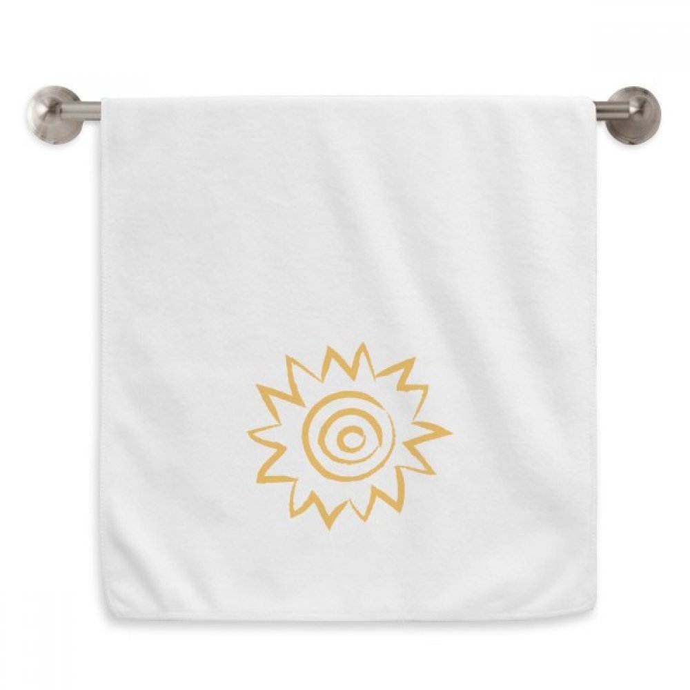 Serviette douce jaune soleil en coton DIYthinker 33x74 cm pour le visage