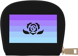 Pansexual Pan Gay Pride Flag Handcrafted Genuine Leather Card Holder Shell Secure Travel