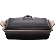 Le Creuset Stoneware Heritage Covered Rectangular Casserole, 4 qt. 12" x 9", Caribbean
