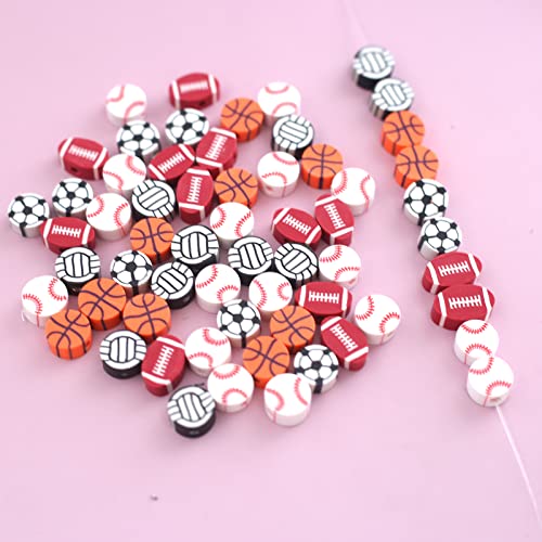 YIEUR Colourful Polymer Clay Beads 300 Pieces Styles Flat Beads Many Colours for Threading Jewellery Crafts Accessories for Bracelets Earrings - Image 4