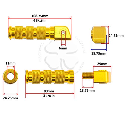 Gold Front Rear Sport Foot Peg Rider Passenger For Kawasaki Ninja 95-19 Kit #TOP2