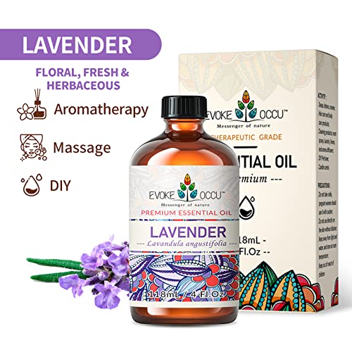 Lavender Essential Oil 4 Oz, Pure Eucalyptus Oil Cinnamon Essential Oil For Diffuser Skin Massage Candle Soap Making- 4 Fl Oz #TOP4