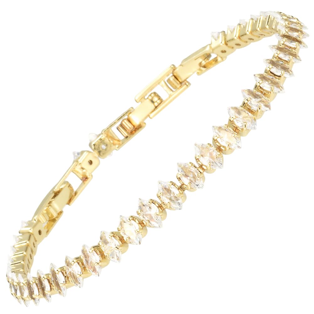 RIZILIA Not-Your-Basic Minimalist to Statement CZ Tennis Bracelet for Women