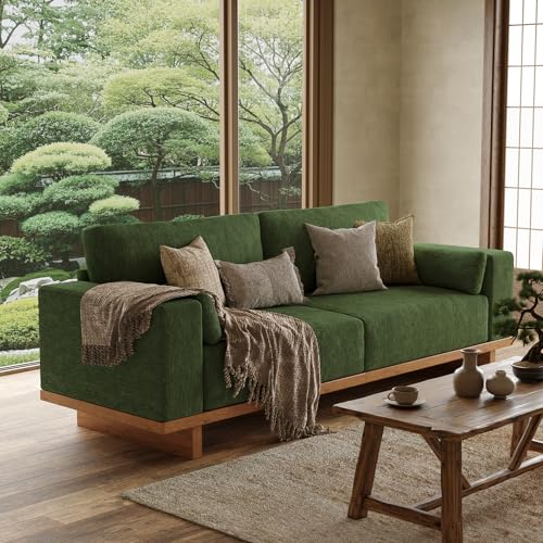 Image of ONBRILL 89 inch Loveseat Sofa for Living Room, Comfy Chenille Fabric Couch