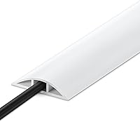 Vista 17 de Cubierta para cable de suelo de 10 pies, para ocultar el cable gris, cubiertas duraderas para cables en el suelo, cubierta de cable de alimentación