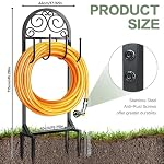 Upgraded Metal Garden Hose Holder, Heavy Duty,Cloud Style,Black - Image 3