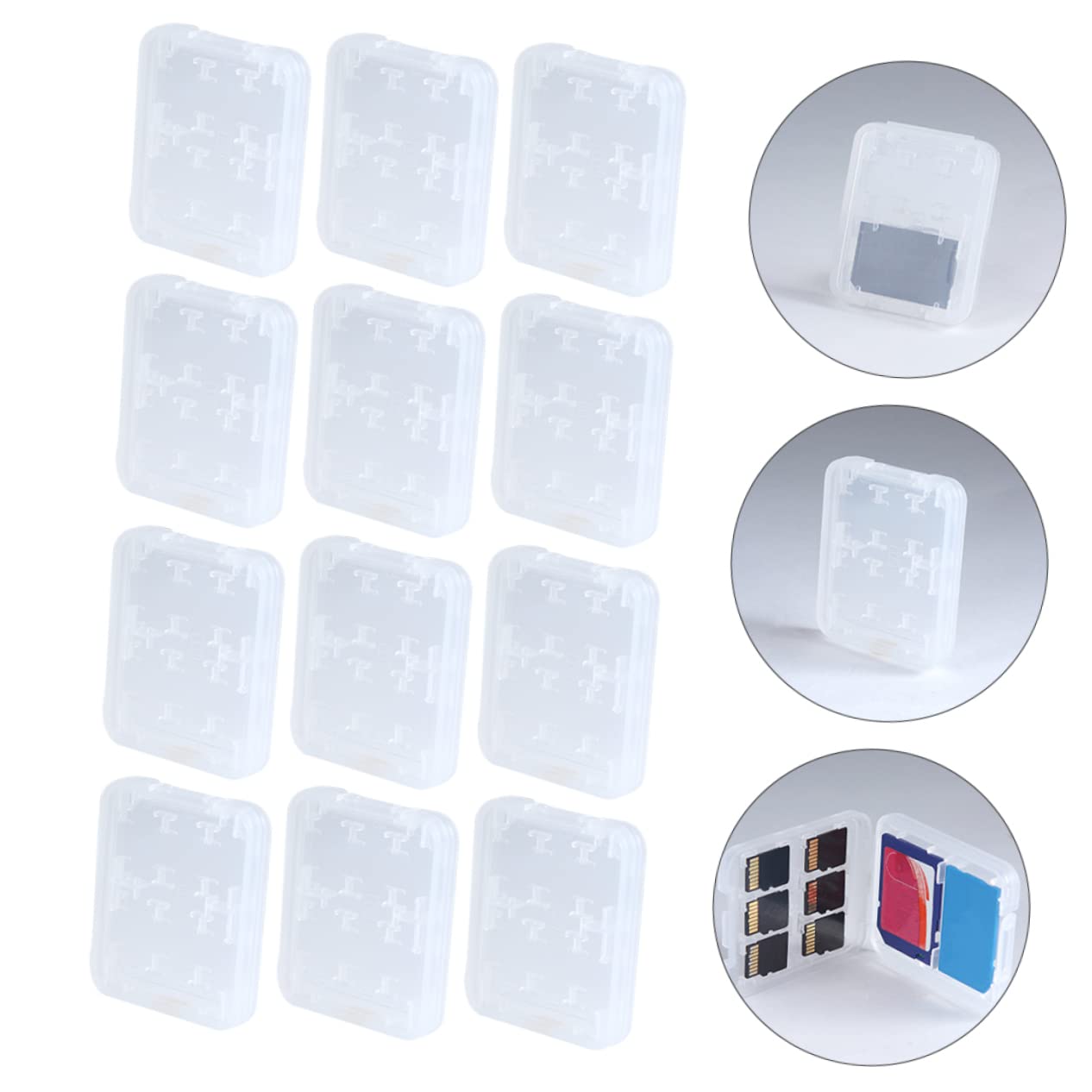 ARTIBETTER 20pcs Memory Card Storage Box Organizer Slots Lightweight and Design for Easy Access and Carrying Compact Card Holder for Travel and Storage