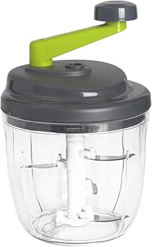 Hand Chopper for Vegetables, Hand Food Processor, Rotating Onion Chopper - Quick Kitchen Vegetable Cutter, Meat Grinder for Dumplings, Cakes, Meatballs, Nuts, Pesto, Eggs
