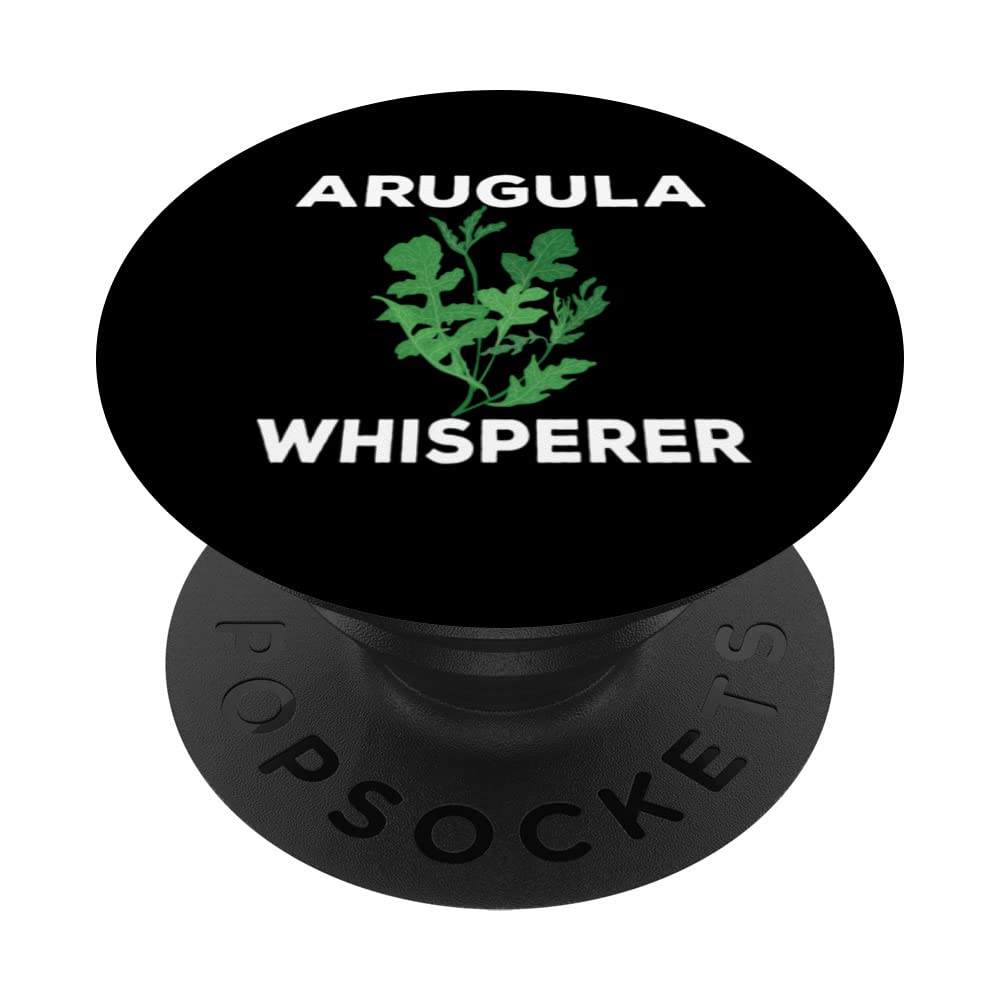 Funny Arugula Whisperer Apparel Garden Rocket PopSockets Swappable PopGrip, Black