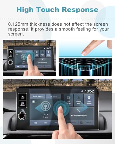 Image of CDEFG 2PCS for 2026 2027 Honda HR-V HRV Screen Protector 9-inch, for 2026 2027 Honda HR-V Navigation Nano Screen Covers 2027 Honda HRV (LX, Sport, and EX-L) Accessories HD Clear(for New Volum Knob)