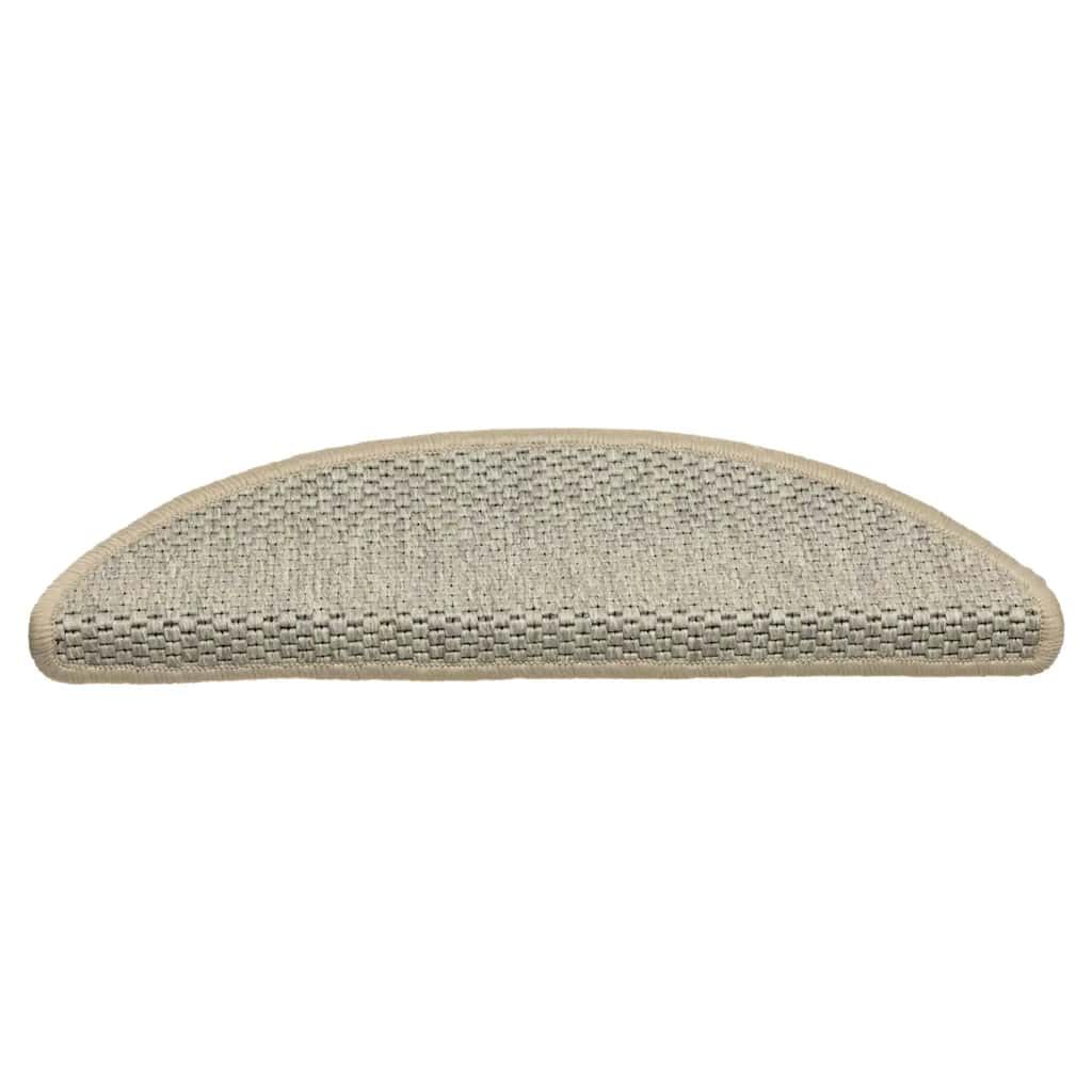 Tapis d'Escalier Autocollants Sisal-Look, 30 Pièces Vert Clair