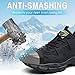 Imagen de KOIFISH Zapatos de Seguridad Mujer Invierno Impermeable Zapatillas de Trabajo con Punta de Acero Antideslizantes Comodos Calzado Seguridad con Forro Térmico Negro 38