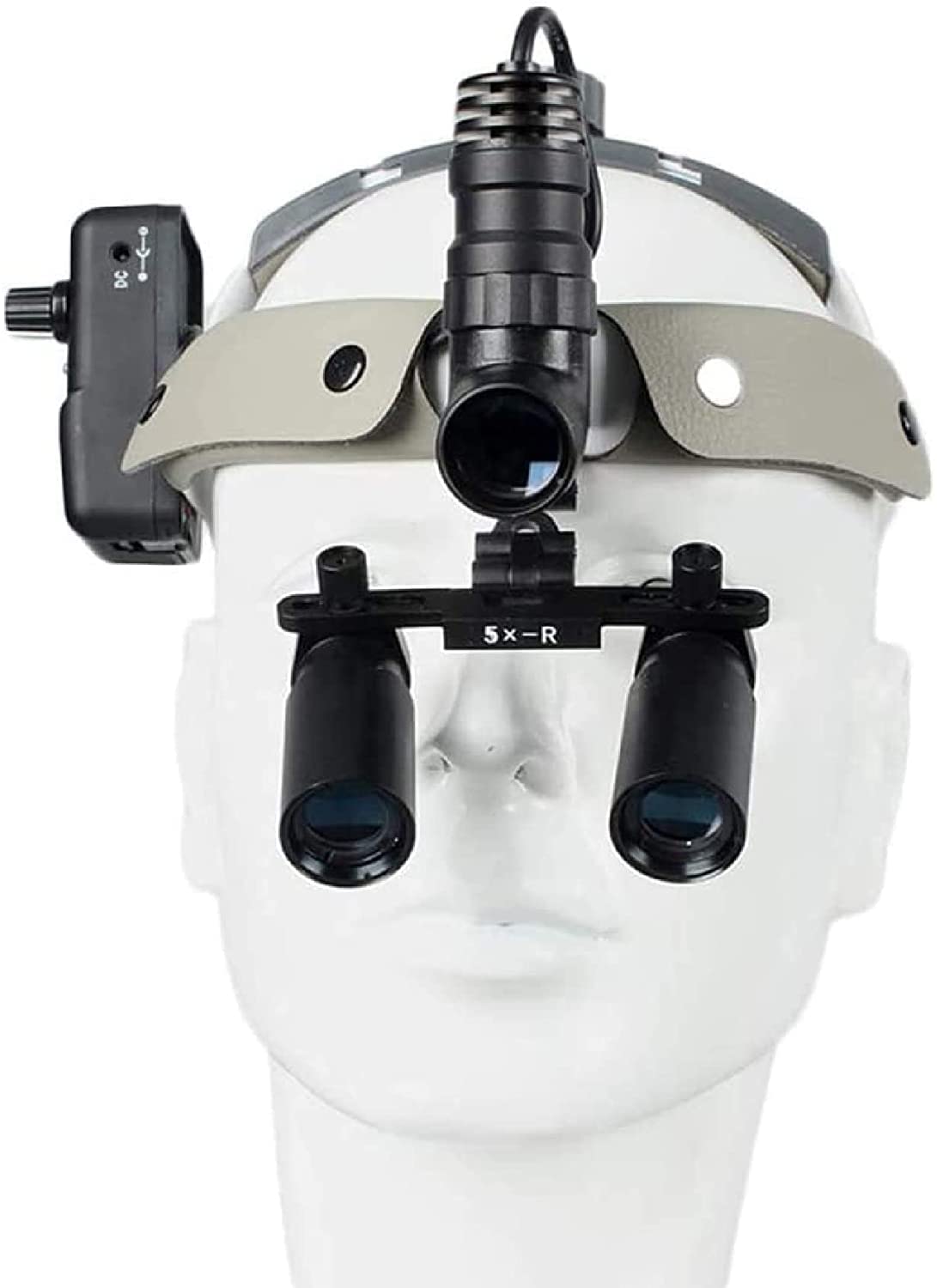 Fari a LED E Fascia Binocolo Lente d'ingrandimento Lente d'ingrandimento, Lente sondante con Faro 5X Chirurgico, Orali Orali e Lente d'ingrandimento del Naso