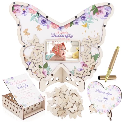 Butterfly guest book and decor set