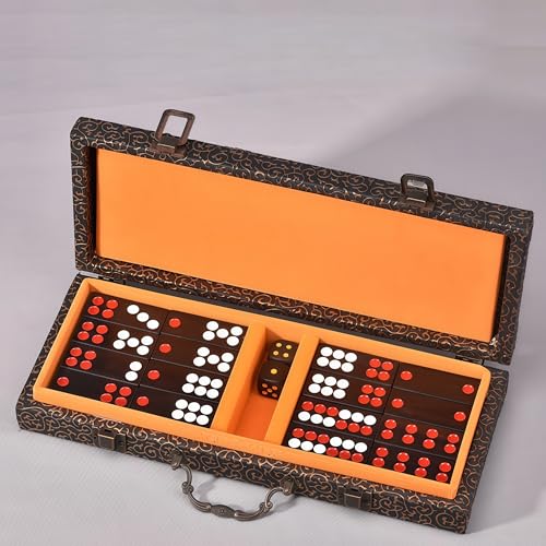 FENGSHUI-CAISHEN Juego tradicional chino Mahjong en madera miniatura 5