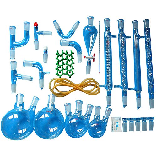 Glaswaren-Set für ätherische Öle, Dampfdestillation, organische Chemie, Glaswaren, komplettes Set mit 24/40 Gelenktrichter