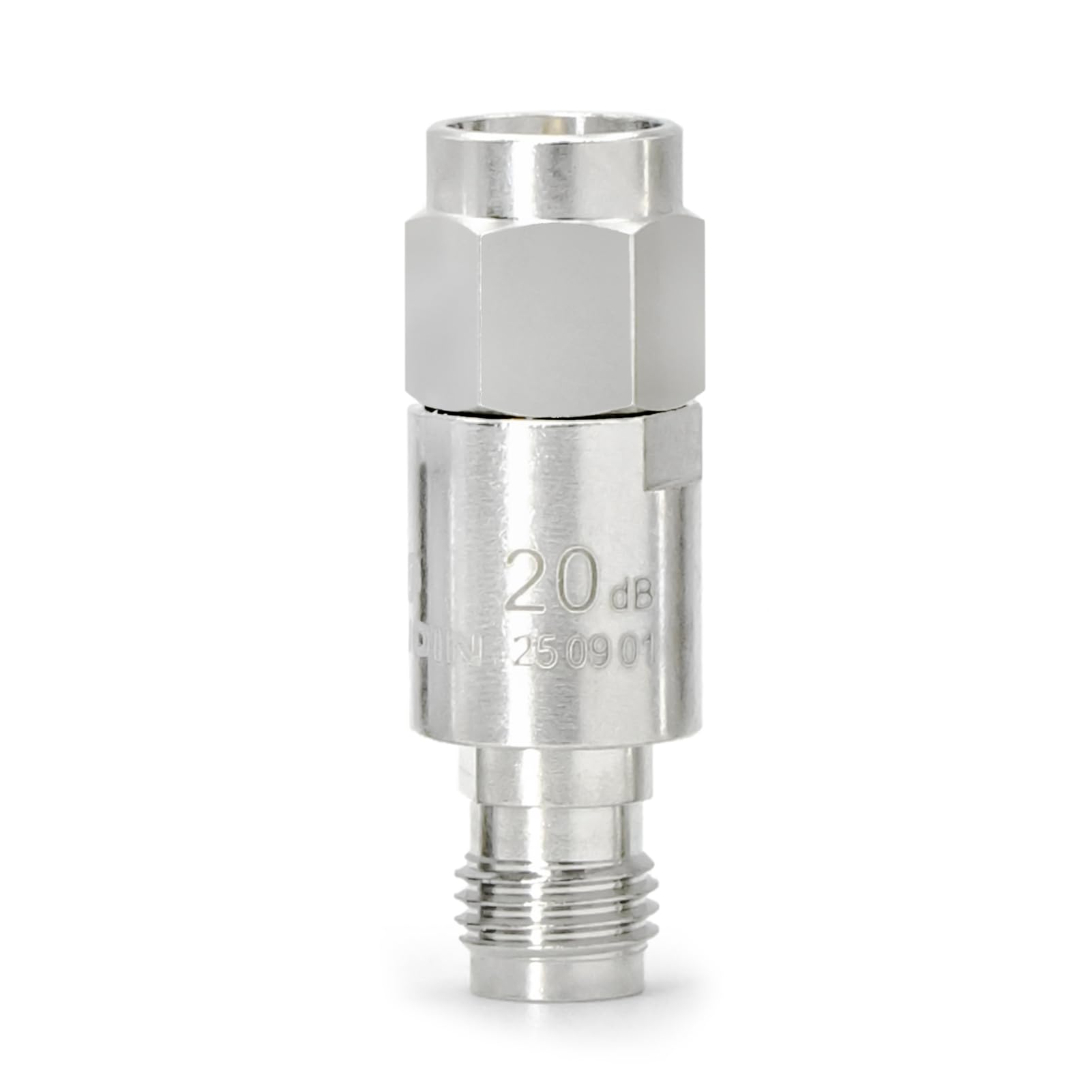 TOJOIN 12,4 GHz 20 dB RF attenuatore coassiale 2 W 50 Ohm SMA maschio a femmina RF coassiale SMA Attenuatore, regolatore di attenuazione fisso, 2 attenuatori in rame