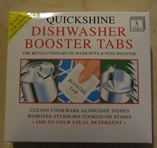 6 Dozen Quickshine Vaatwasser Booster Tabletten voor zwaar vervuilde potten en pannen