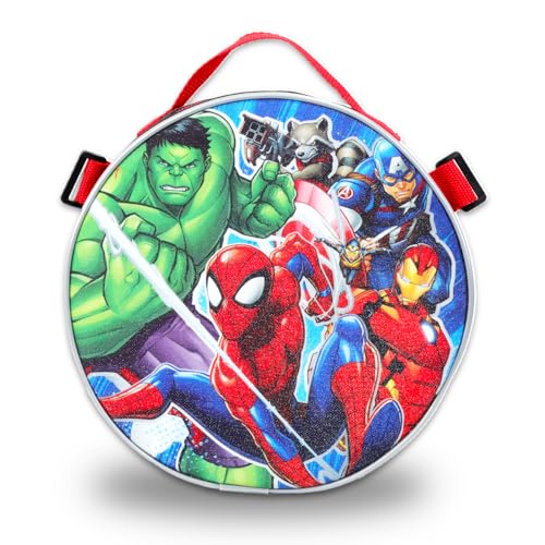 Marvel Avengers Backpack for Boys, Girls, Kids - 7 Pc Bundle 16" Superhero School Bag, Avengers Lunch Bag, Stickers, More (Avengers School Supplies)3