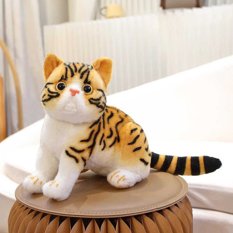Image of Cat Soft Toy 20 cm - Cute Plush Stuffed Animal for Kids Boys & Girls | Soft & Cuddly Kitten Toy for Baby | Birthday Gift (Color May Vary)