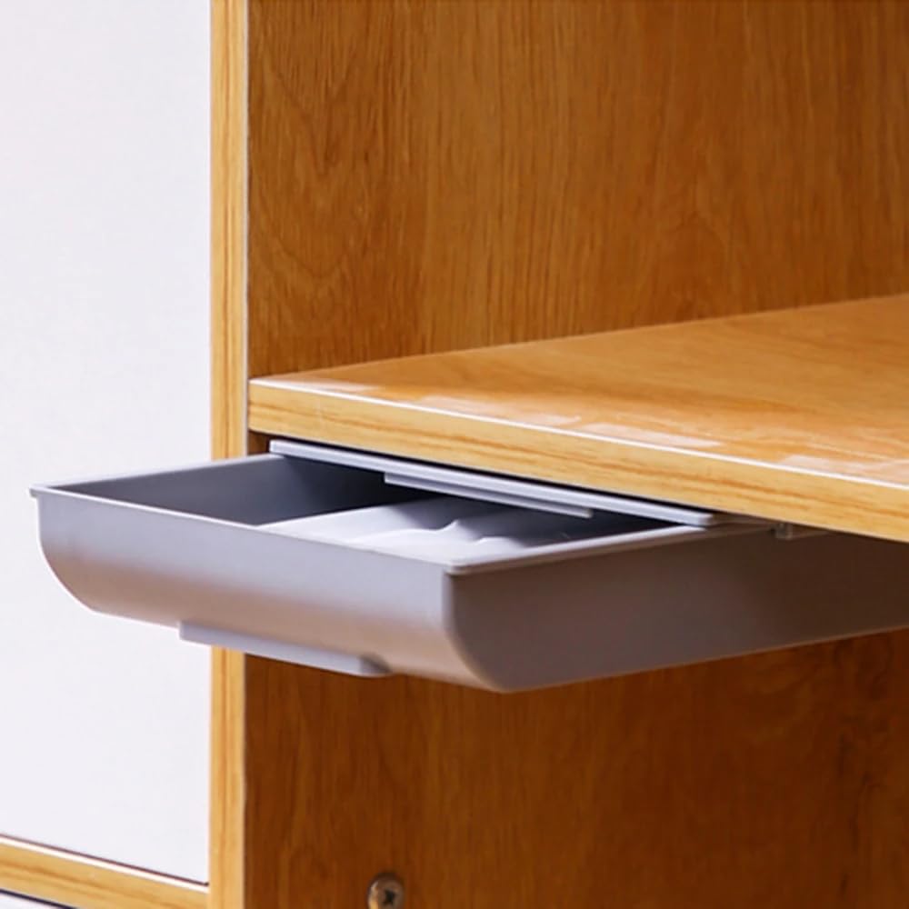 Nizer da scrivania autoadesivo con ripiano Sto Der grigio Sto e portamatite per sotto la scrivania salvaspazio Desktop nizer Box efficiente forniture per ufficio