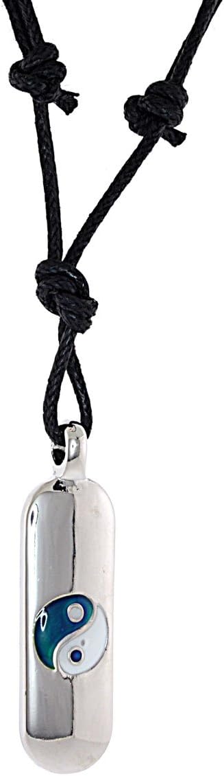 Mood Pendent"YING YANG" Medallion Double Knots Adjustable Cord Chain Necklace