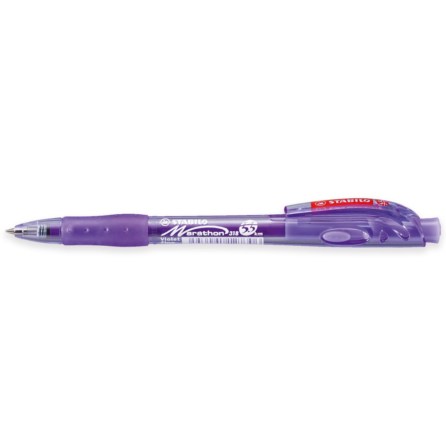 STABILO marathon - Retractable Ballpoint Pen - Fine 0.7mm Nib Pens - Pack of 10 (Violet), 1 count (Pack of 10) - Image 2