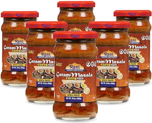 Rani Garam Masala Curry Spice Paste 10.5oz (300g) Glass Jar, Pack of 5+1 FREE ~ No Colors | All Natural | NON-GMO | Kosher | Vegan | Gluten Free | Indian Origin