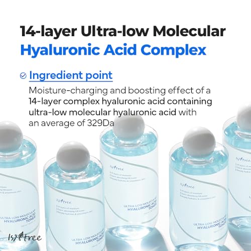 ISNTREE Ultra-Low Molecular Hyaluronic Acid Toner 300ml, 10.14 fl.oz | Korean Skincare | Quick Absorbing | Deep Hydration & Skin Smoothing | Vegan & Fragrance-Free - Image 6