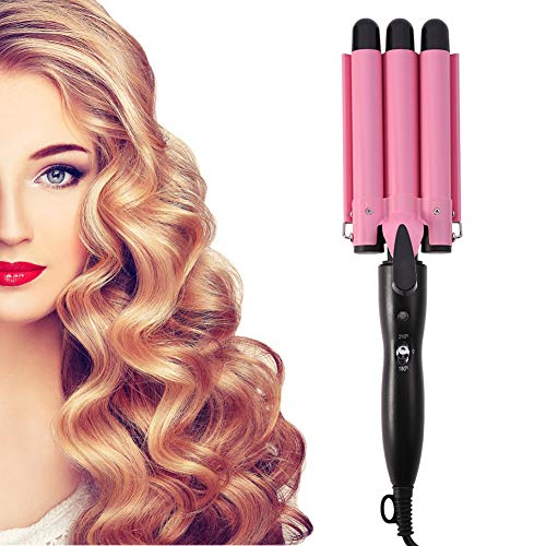 Hair Curling Iron, Fashionable Triple Pipe Hair Curler Egg Roll Head Hair Styling Tools Curling Iron DIY Curly Hair Styling Tools(22mm)