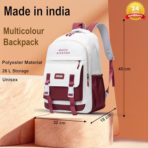 Image of Tinytot26Litre School Bag Water-Resistant Laptop& Travel Backpack - Unisex Large 18 Inches Multipurpose Travel Backpack for Boys & Girls, Men & Women- Ideal for College School and office Use