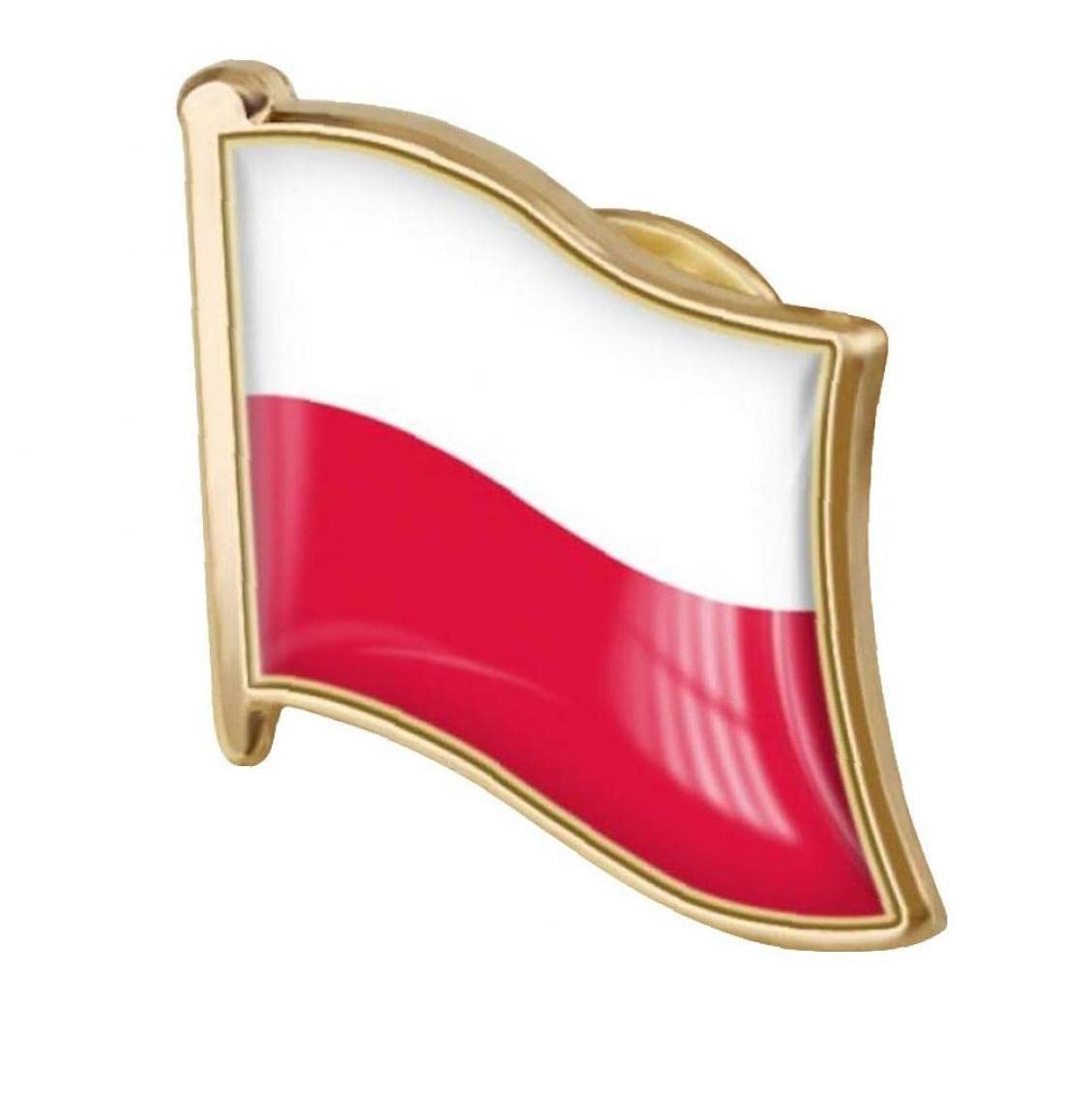 Poland Flag Pin Badge Metal Lapel Pin Brooch Poland Flag Novelty Gift Lapel Tie Pin Badge Accessory