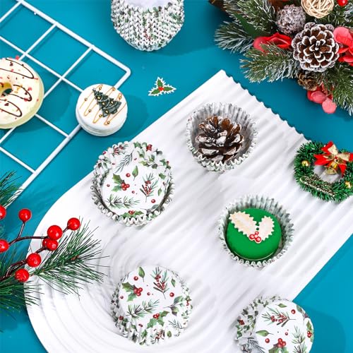 Forros de Navidad para magdalenas: envoltorios de acebo para tus postres de vacaciones 5