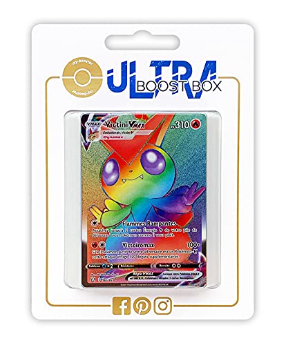 Victini VMAX 165/163 carte rare pour jouer en famille aux Pokémon Styles de Combat