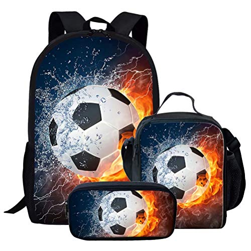 XKASKDFKE Sac À Dos Football Pour Enfant Cartable Sports Sac D'école De