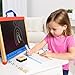 Melissa & Doug Take-Along Double-Sided Wooden Tabletop Activity Art Easel; Portable Travel Toy with Whiteboard, Chalkboard, Arts and Crafts Accessories - FSC Certified