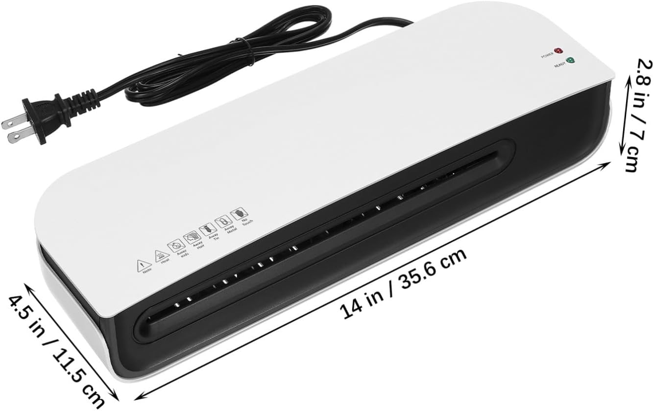 Fast Warm-up Desktop Laminator Machine Photo Film Laminator with Corner Rounder for Home Office Use Compact Thermal Laminating Machine for Photos Documents and Artwork US Plug