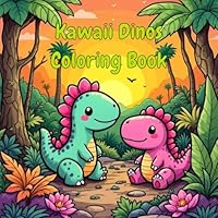 Kawaii Dinosaur Coloring Book B0F661FC54 Book Cover