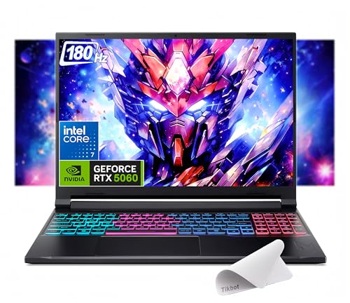 Image of acer Nitro V 16S 16 inch WUXGA IPS 180Hz Gaming Laptop, Intel Core 7 Processor 240H, NVIDIA GeForce RTX 5060 with 8GB GDDR7 VRAM, w /Mouse pad (32GB RAM | 2TB PCIe SSD, Win11 Pro)