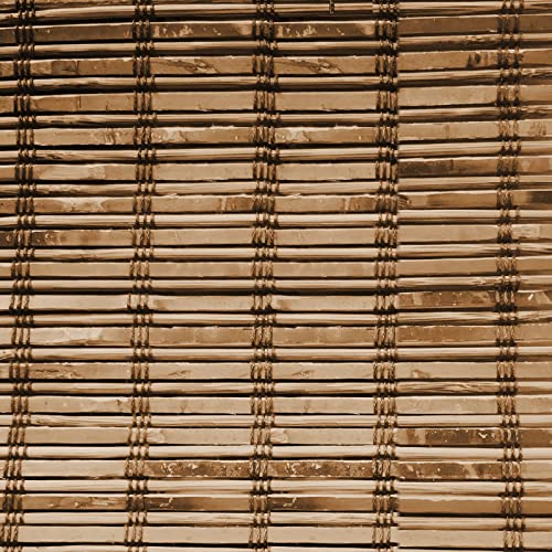 LETAU Wood Cordless Window Shades Blinds, Bamboo Roman Shades, Pattern 10