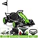 24v Drift Go Kart, Electric Ride on Drift Car with Adjustable Seat & EVA Silent Wheels, 7.5MPH Motorized Drifting Toy for Kids Ages 6-12, Parent-Safety Certified Ride-on Go Kart