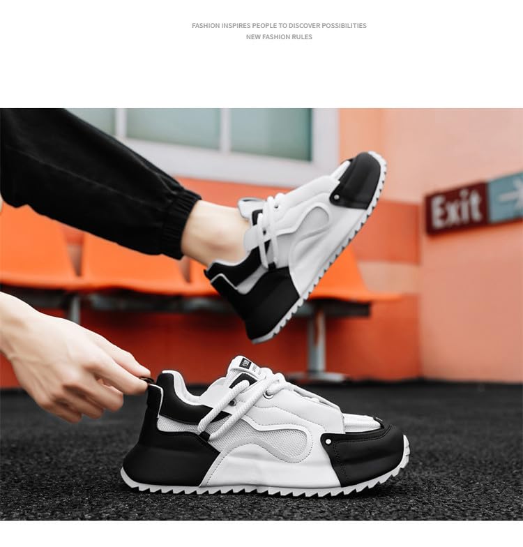 Men's Fashionable Sports Shoes, Running Shoes with Laces and Non-Slip, Suitable for Outdoor Training and Fitness, Suitable for All Seasons4